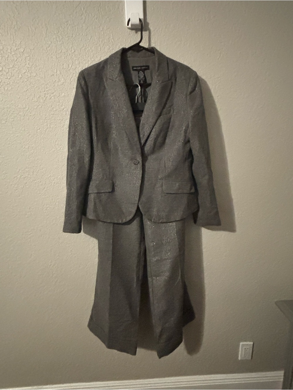 New York & Company Silver-Gray Suit
